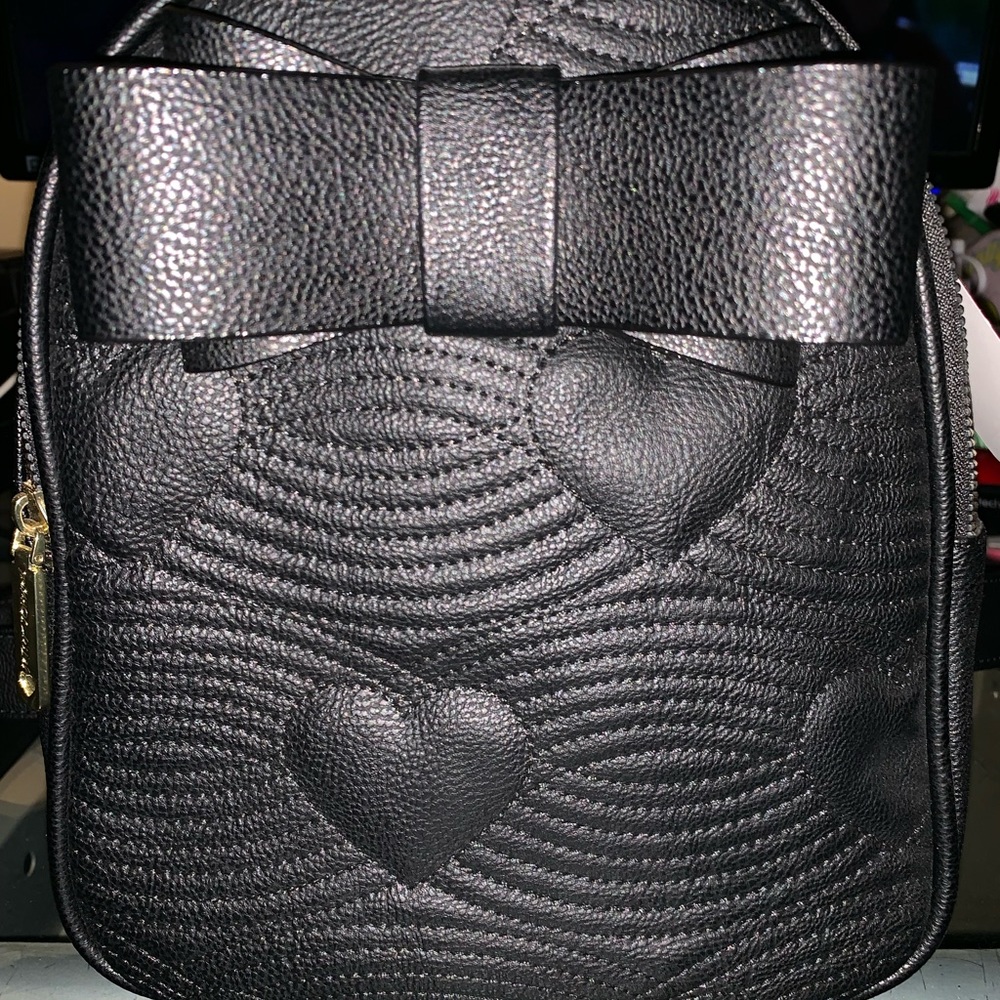 Betsy Johnson Black Mini Backpack